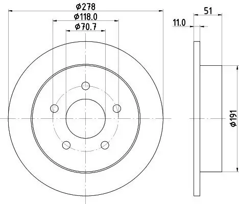 Bremsscheibe HELLA 8DD 355 106-961 Bild Bremsscheibe HELLA 8DD 355 106-961