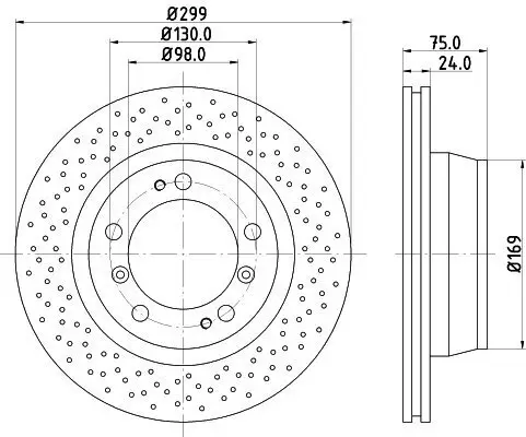 Bremsscheibe HELLA 8DD 355 127-521 Bild Bremsscheibe HELLA 8DD 355 127-521