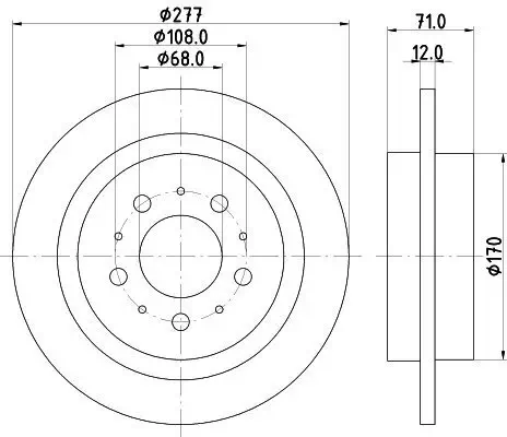 Bremsscheibe HELLA 8DD 355 107-101