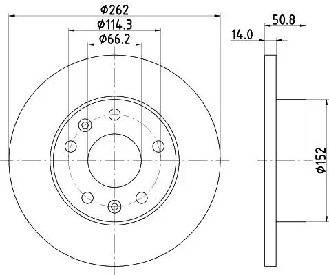 Bremsscheibe Vorderachse HELLA 8DD 355 107-181 Bild Bremsscheibe Vorderachse HELLA 8DD 355 107-181