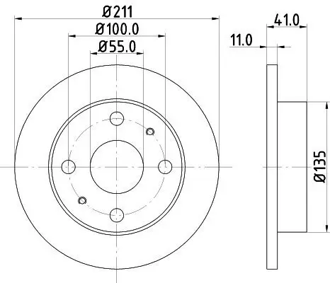 Bremsscheibe HELLA 8DD 355 107-291 Bild Bremsscheibe HELLA 8DD 355 107-291