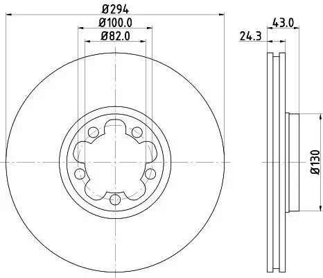 Bremsscheibe HELLA 8DD 355 127-541 Bild Bremsscheibe HELLA 8DD 355 127-541