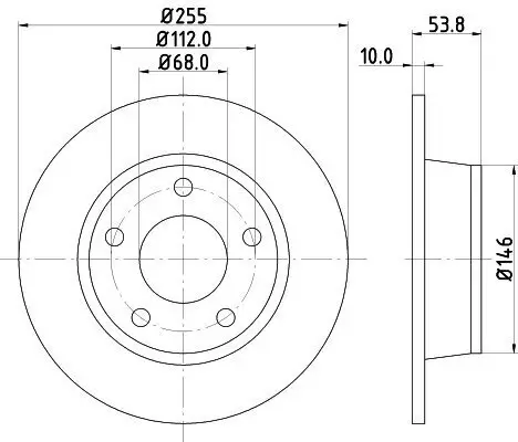 Bremsscheibe HELLA 8DD 355 107-351 Bild Bremsscheibe HELLA 8DD 355 107-351