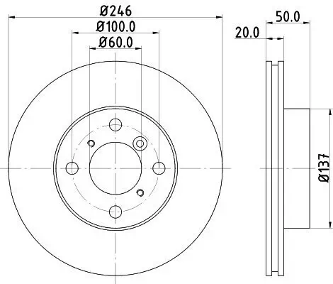 Bremsscheibe HELLA 8DD 355 107-391 Bild Bremsscheibe HELLA 8DD 355 107-391