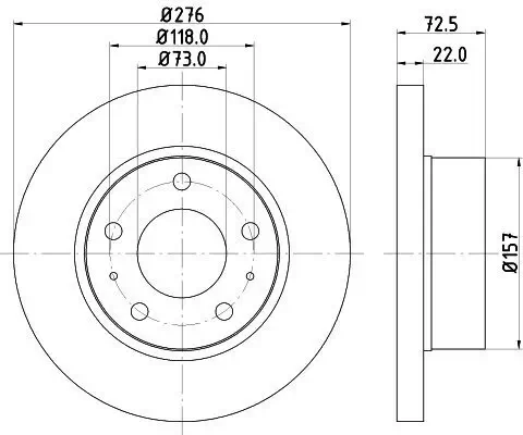 Bremsscheibe HELLA 8DD 355 107-401 Bild Bremsscheibe HELLA 8DD 355 107-401