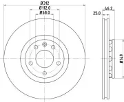 Bremsscheibe HELLA 8DD 355 127-571