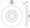 Bremsscheibe HELLA 8DD 355 107-611 Bild Bremsscheibe HELLA 8DD 355 107-611
