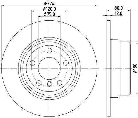 Bremsscheibe HELLA 8DD 355 107-771 Bild Bremsscheibe HELLA 8DD 355 107-771