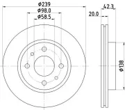 Bremsscheibe HELLA 8DD 355 107-981