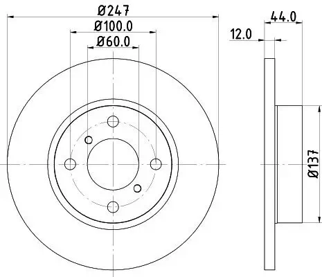 Bremsscheibe HELLA 8DD 355 108-211 Bild Bremsscheibe HELLA 8DD 355 108-211