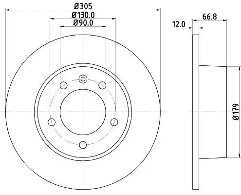 Bremsscheibe HELLA 8DD 355 108-291 Bild Bremsscheibe HELLA 8DD 355 108-291