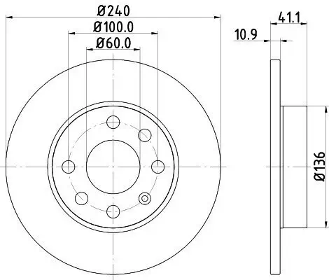 Bremsscheibe Vorderachse HELLA 8DD 355 108-311 Bild Bremsscheibe Vorderachse HELLA 8DD 355 108-311