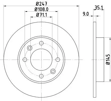 Bremsscheibe HELLA 8DD 355 108-391 Bild Bremsscheibe HELLA 8DD 355 108-391