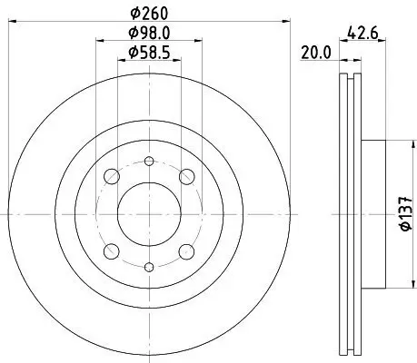 Bremsscheibe HELLA 8DD 355 108-441 Bild Bremsscheibe HELLA 8DD 355 108-441