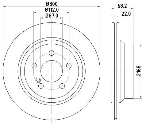 Bremsscheibe HELLA 8DD 355 129-791 Bild Bremsscheibe HELLA 8DD 355 129-791