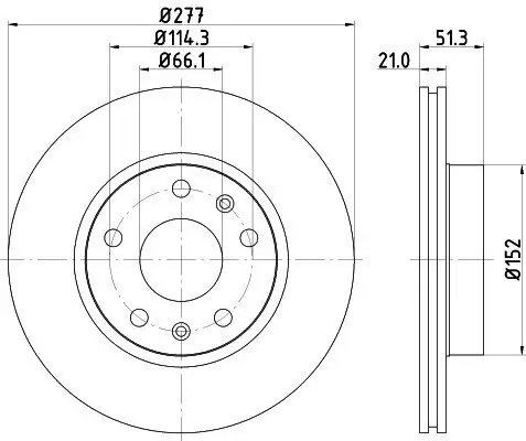 Bremsscheibe HELLA 8DD 355 108-901 Bild Bremsscheibe HELLA 8DD 355 108-901