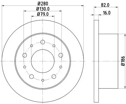 Bremsscheibe HELLA 8DD 355 108-981 Bild Bremsscheibe HELLA 8DD 355 108-981