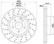 Bremsscheibe HELLA 8DD 355 127-941