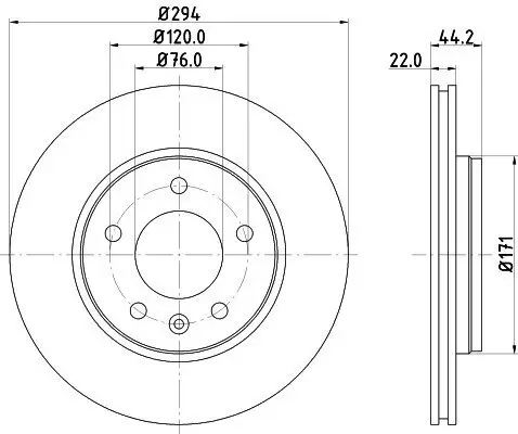 Bremsscheibe HELLA 8DD 355 109-701 Bild Bremsscheibe HELLA 8DD 355 109-701