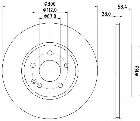 Bremsscheibe Vorderachse HELLA 8DD 355 110-071 Bild Bremsscheibe Vorderachse HELLA 8DD 355 110-071