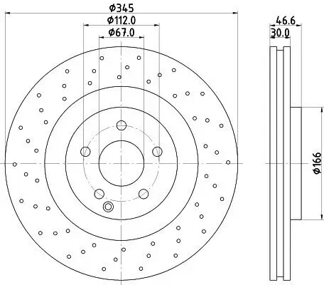 Bremsscheibe HELLA 8DD 355 128-141 Bild Bremsscheibe HELLA 8DD 355 128-141