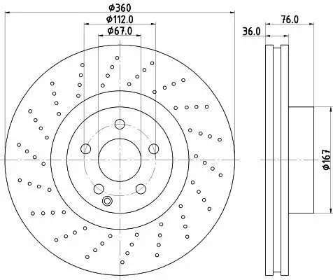 Bremsscheibe HELLA 8DD 355 110-181 Bild Bremsscheibe HELLA 8DD 355 110-181