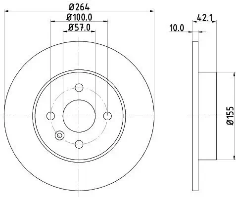 Bremsscheibe HELLA 8DD 355 110-271 Bild Bremsscheibe HELLA 8DD 355 110-271