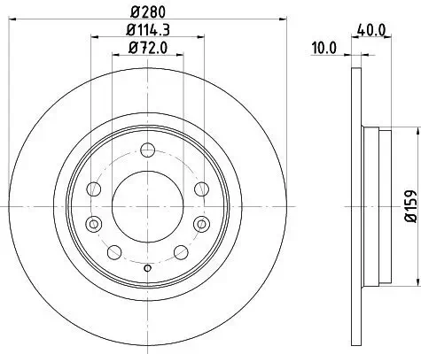 Bremsscheibe HELLA 8DD 355 110-381 Bild Bremsscheibe HELLA 8DD 355 110-381