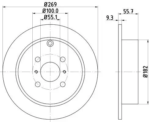 Bremsscheibe HELLA 8DD 355 110-491 Bild Bremsscheibe HELLA 8DD 355 110-491