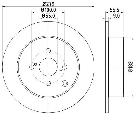 Bremsscheibe HELLA 8DD 355 110-511 Bild Bremsscheibe HELLA 8DD 355 110-511