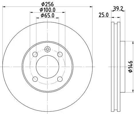 Bremsscheibe HELLA 8DD 355 110-621 Bild Bremsscheibe HELLA 8DD 355 110-621