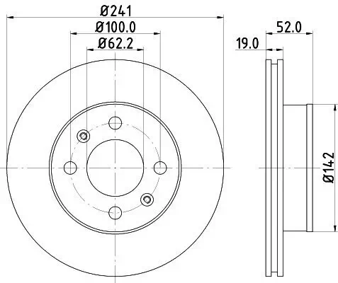 Bremsscheibe HELLA 8DD 355 110-641 Bild Bremsscheibe HELLA 8DD 355 110-641