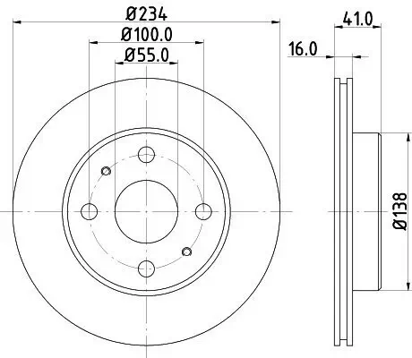 Bremsscheibe HELLA 8DD 355 110-701 Bild Bremsscheibe HELLA 8DD 355 110-701