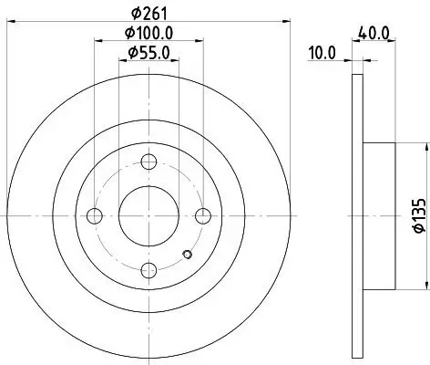 Bremsscheibe Hinterachse HELLA 8DD 355 110-861 Bild Bremsscheibe Hinterachse HELLA 8DD 355 110-861