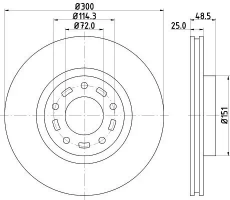 Bremsscheibe HELLA 8DD 355 128-241 Bild Bremsscheibe HELLA 8DD 355 128-241