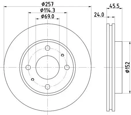 Bremsscheibe HELLA 8DD 355 110-931 Bild Bremsscheibe HELLA 8DD 355 110-931
