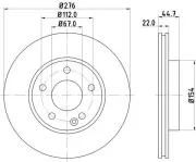 Bremsscheibe Vorderachse HELLA 8DD 355 128-271