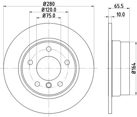 Bremsscheibe HELLA 8DD 355 111-261 Bild Bremsscheibe HELLA 8DD 355 111-261