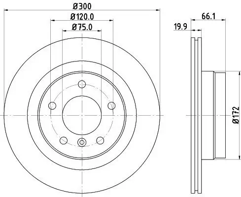 Bremsscheibe HELLA 8DD 355 111-281 Bild Bremsscheibe HELLA 8DD 355 111-281