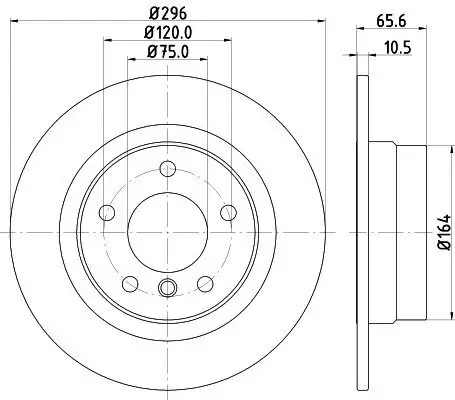 Bremsscheibe HELLA 8DD 355 111-301 Bild Bremsscheibe HELLA 8DD 355 111-301