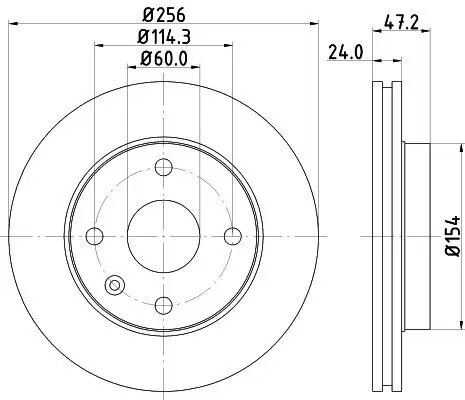 Bremsscheibe HELLA 8DD 355 111-351 Bild Bremsscheibe HELLA 8DD 355 111-351