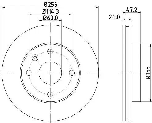 Bremsscheibe HELLA 8DD 355 111-361 Bild Bremsscheibe HELLA 8DD 355 111-361