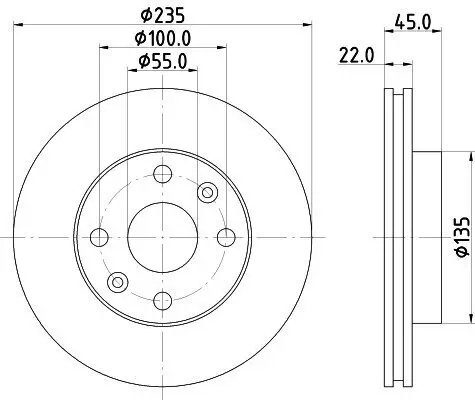 Bremsscheibe HELLA 8DD 355 111-441 Bild Bremsscheibe HELLA 8DD 355 111-441