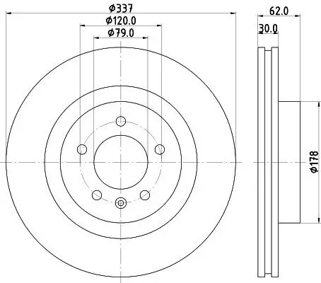 Bremsscheibe HELLA 8DD 355 111-481 Bild Bremsscheibe HELLA 8DD 355 111-481