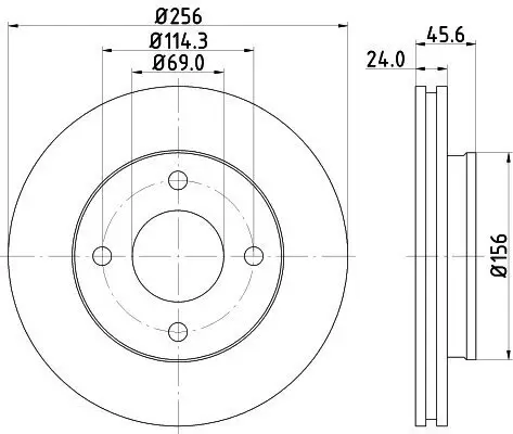 Bremsscheibe HELLA 8DD 355 111-511 Bild Bremsscheibe HELLA 8DD 355 111-511