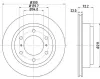 Bremsscheibe Hinterachse HELLA 8DD 355 118-651 Bild Bremsscheibe Hinterachse HELLA 8DD 355 118-651