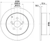 Bremsscheibe Hinterachse HELLA 8DD 355 111-671 Bild Bremsscheibe Hinterachse HELLA 8DD 355 111-671