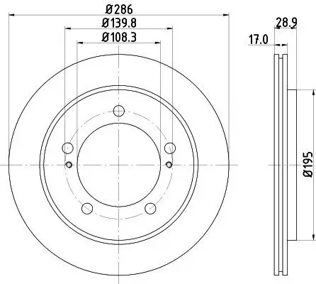 Bremsscheibe HELLA 8DD 355 111-791 Bild Bremsscheibe HELLA 8DD 355 111-791