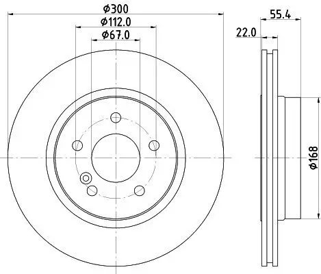 Bremsscheibe Hinterachse HELLA 8DD 355 111-851 Bild Bremsscheibe Hinterachse HELLA 8DD 355 111-851