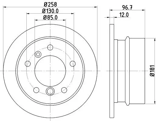 Bremsscheibe HELLA 8DD 355 128-401 Bild Bremsscheibe HELLA 8DD 355 128-401